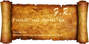 Fontányi Renáta névjegykártya
